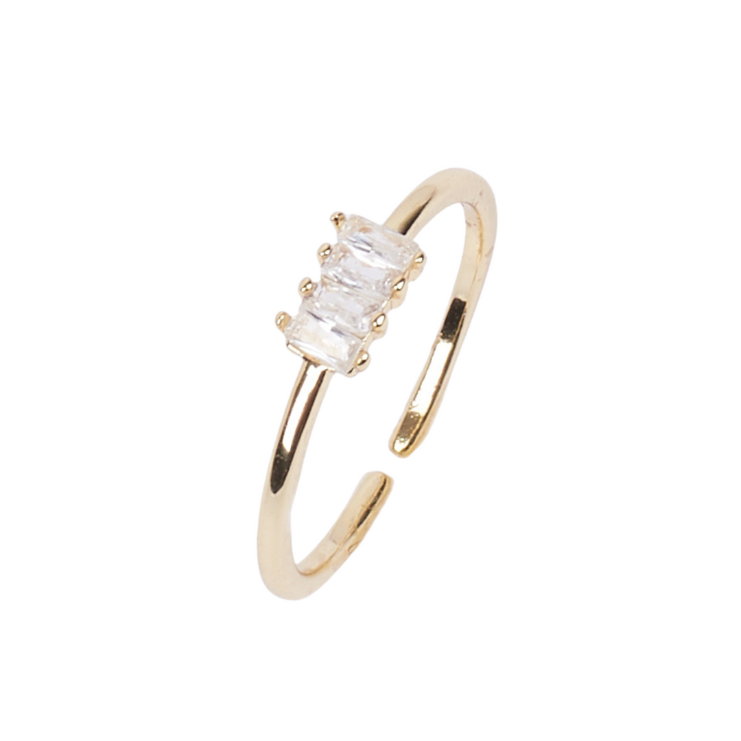 Maeve Crystal Gold Ring - Salty Accessories