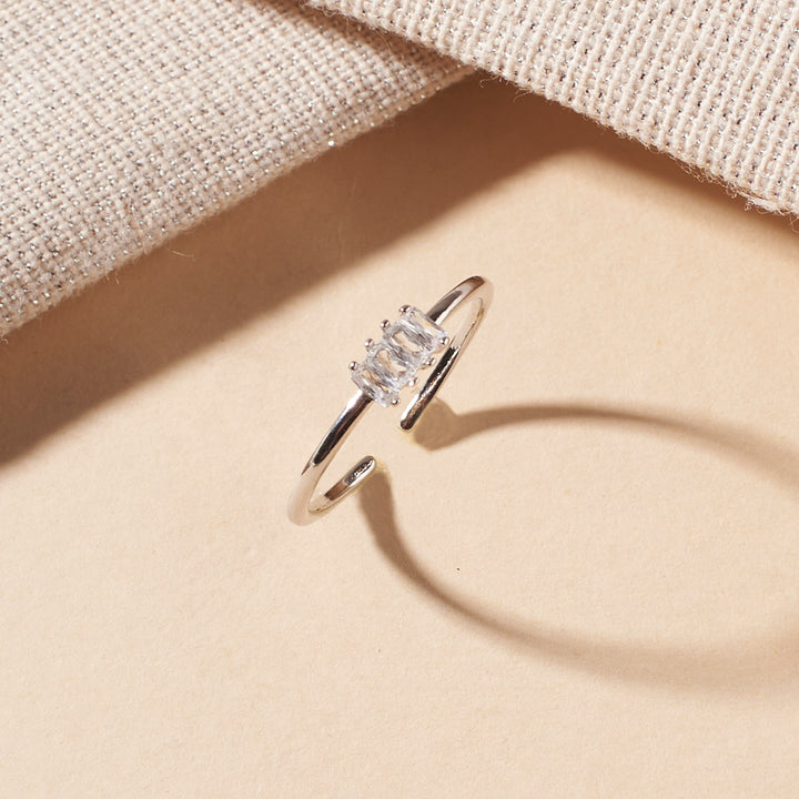 Maeve Crystal Silver Ring