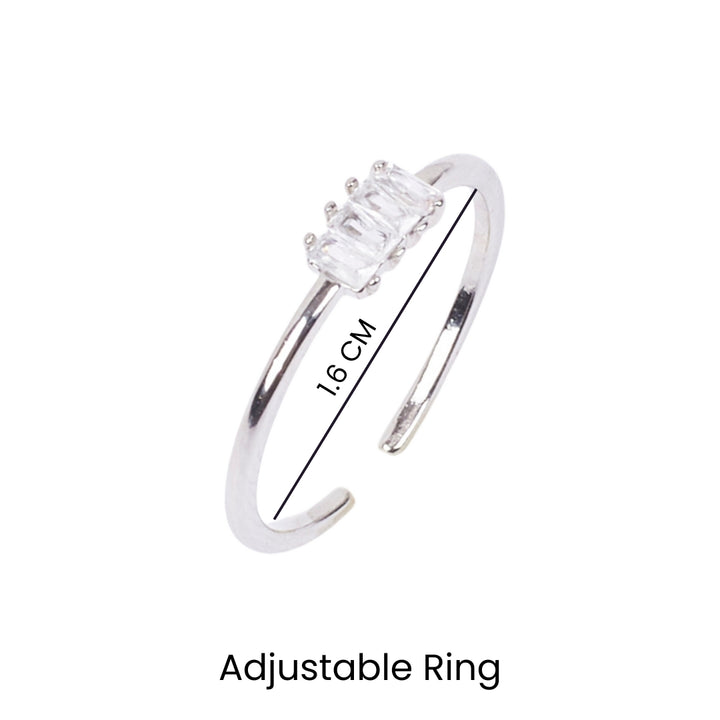 Maeve Crystal Silver Ring