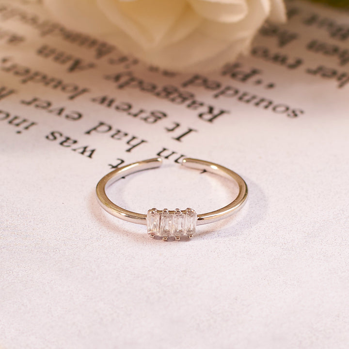 Maeve Crystal Silver Ring