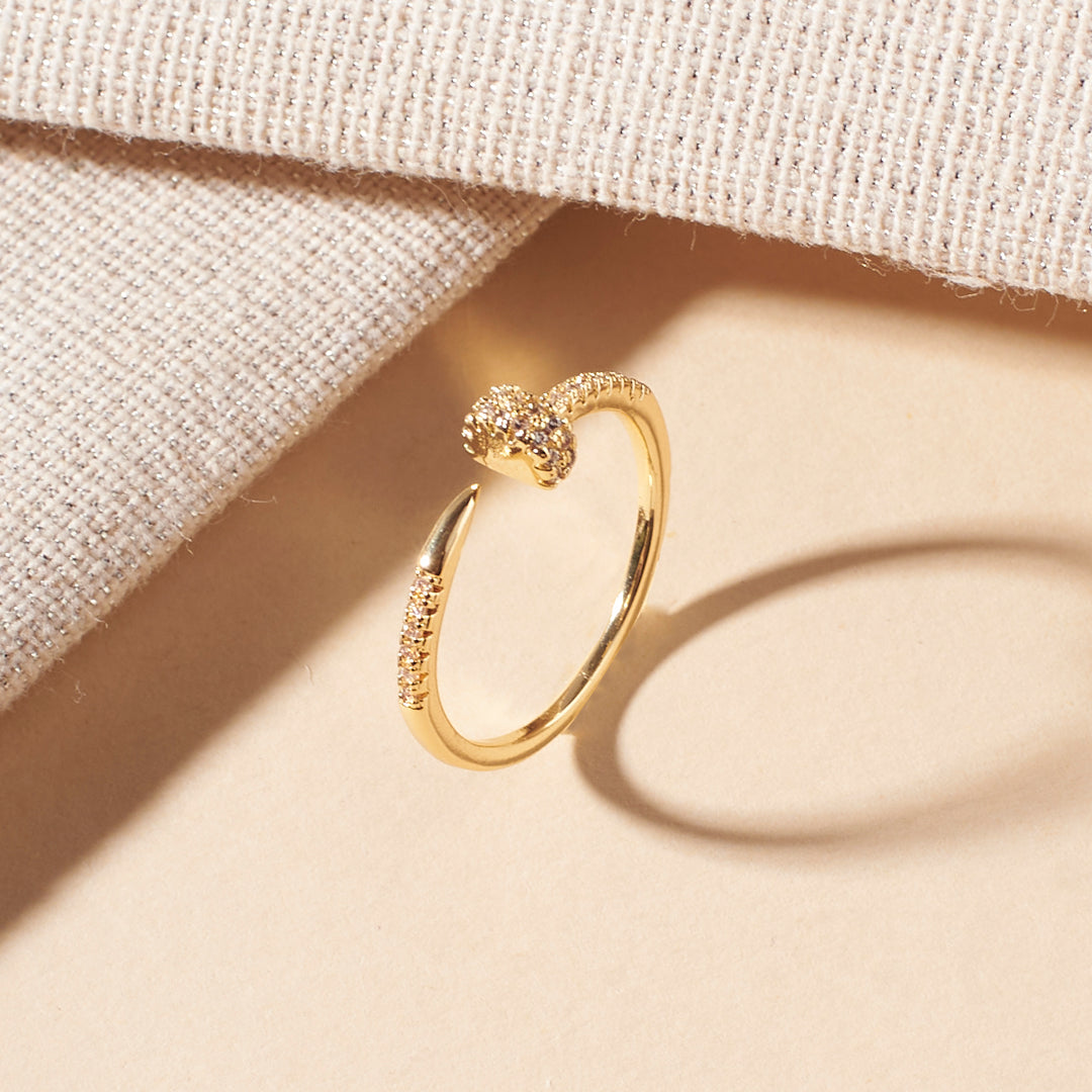 Malia Studded Gold Ring