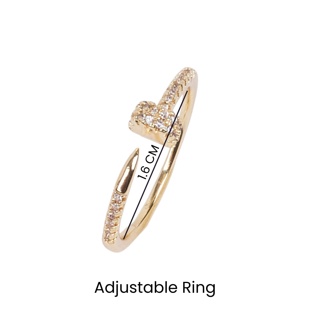 Malia Studded Gold Ring