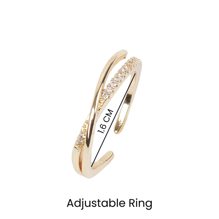 Shelby Studded Gold Ring