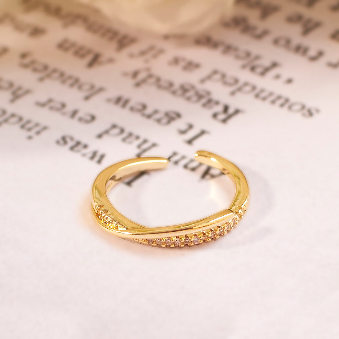 Shelby Studded Gold Ring