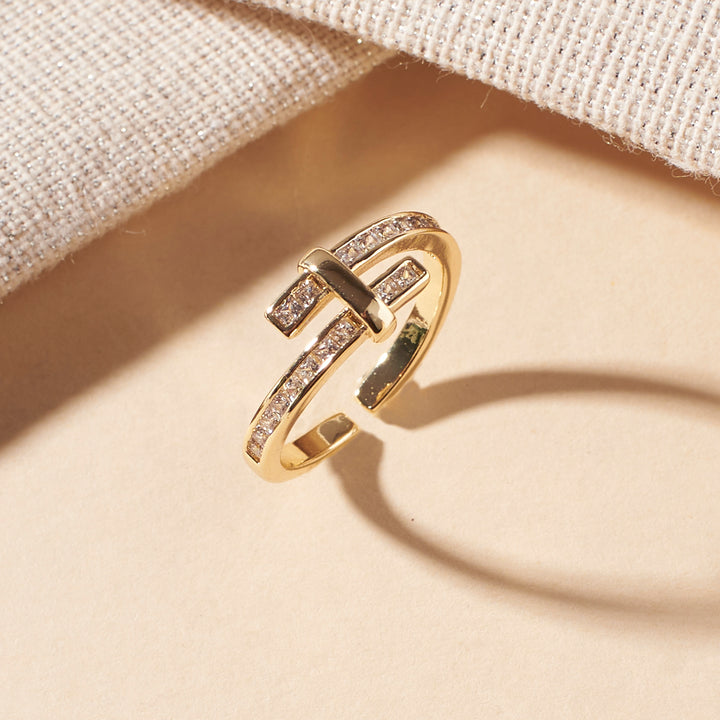 Patsy Studded Gold Ring
