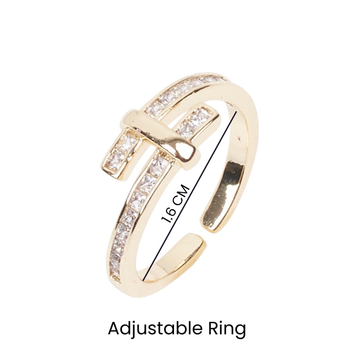Patsy Studded Gold Ring
