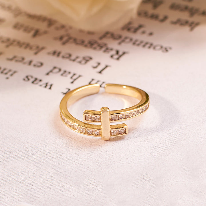 Patsy Studded Gold Ring