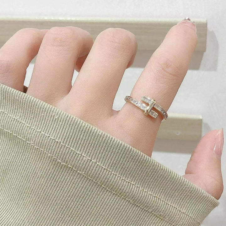 Patsy Studded Gold Ring