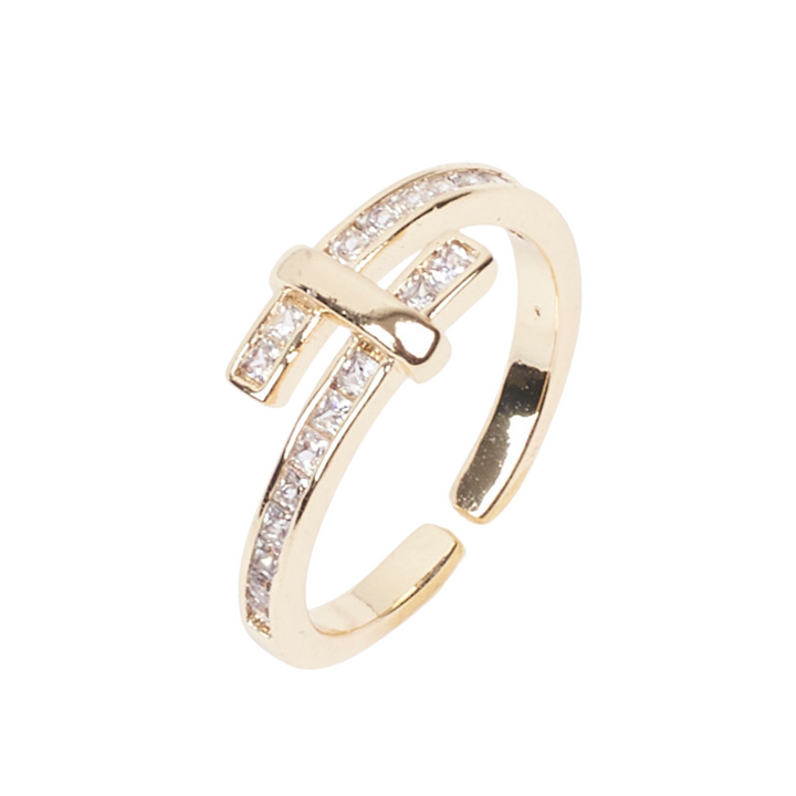 Patsy Studded Gold Ring