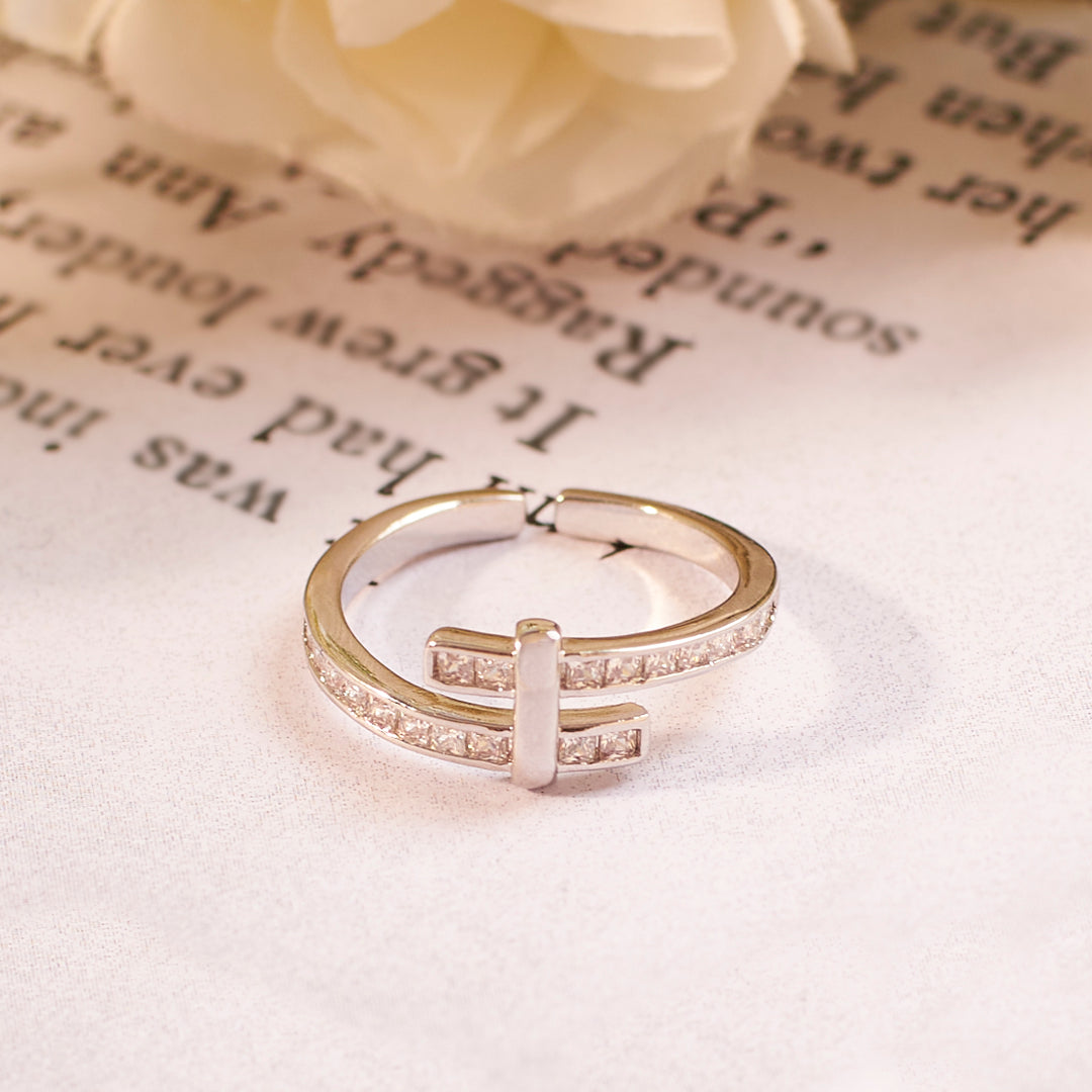 Patsy Studded Silver Ring