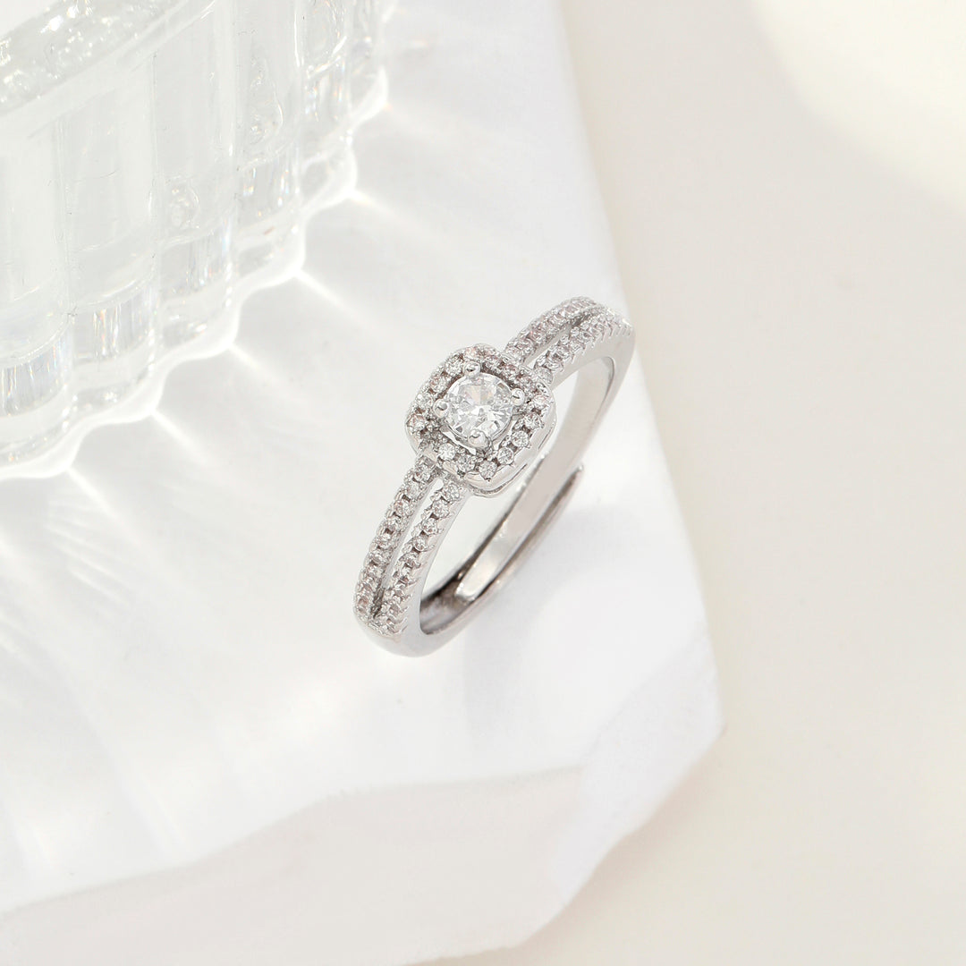 Zale Solitaire Silver Ring