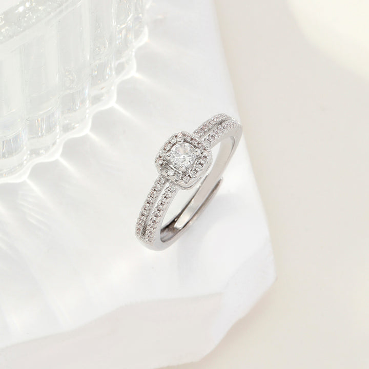Zale Solitaire Silver Ring