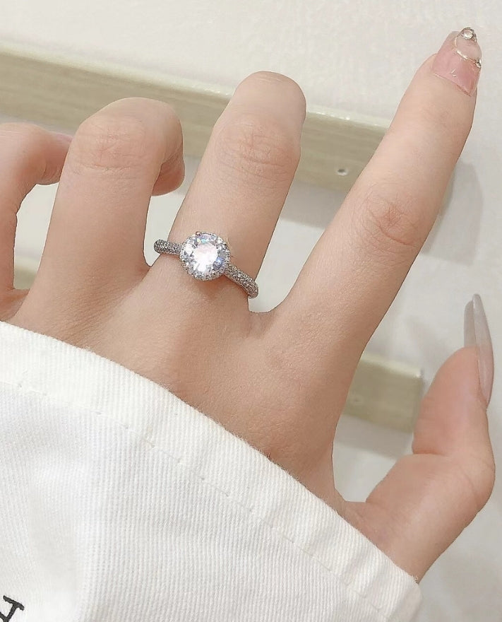 Josie Solitaire Silver Ring