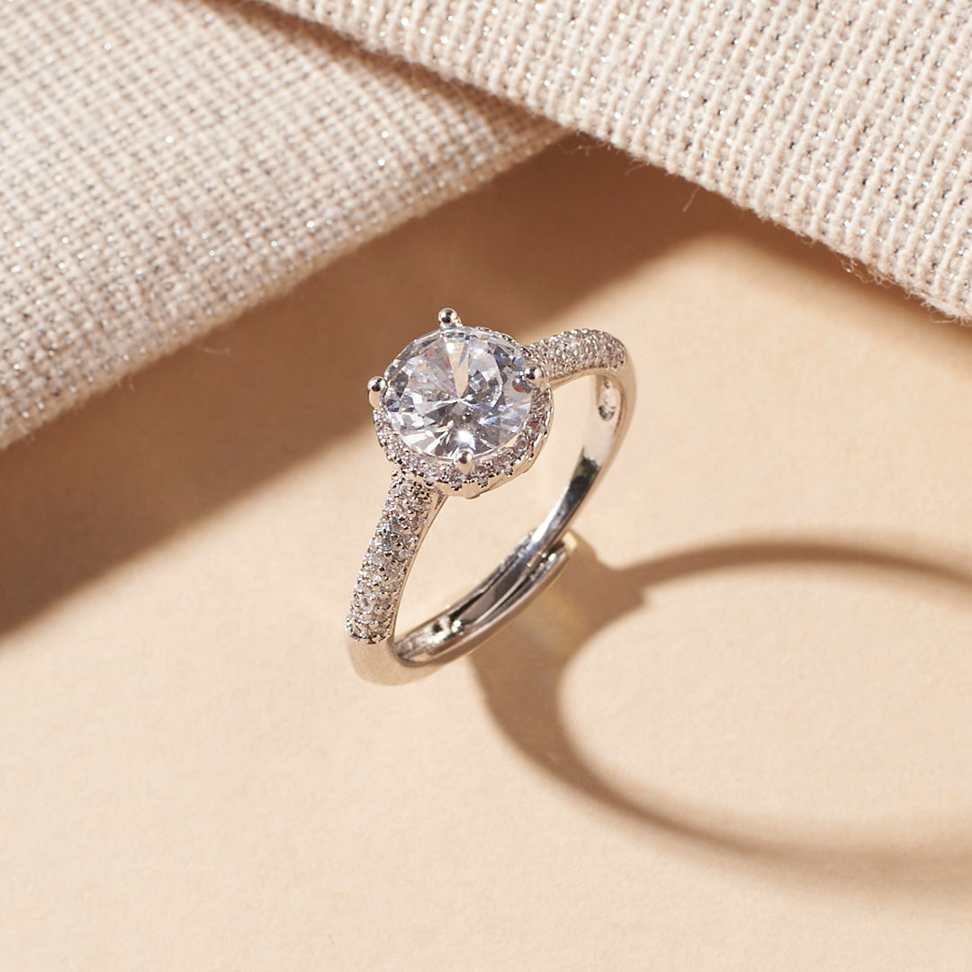 Josie Solitaire Silver Ring