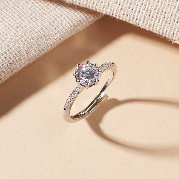 Gabriella Solitaire Silver Ring