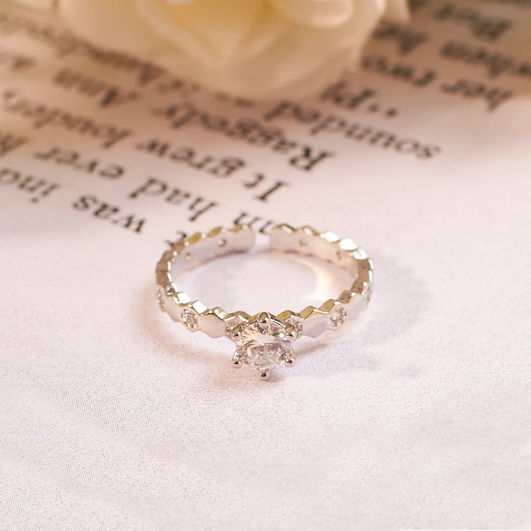 Solitaire Silver Ring - Salty Accessories