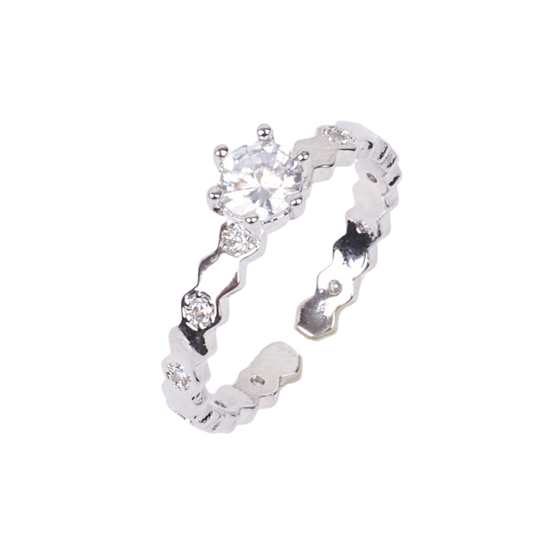 Solitaire Silver Ring - Salty Accessories