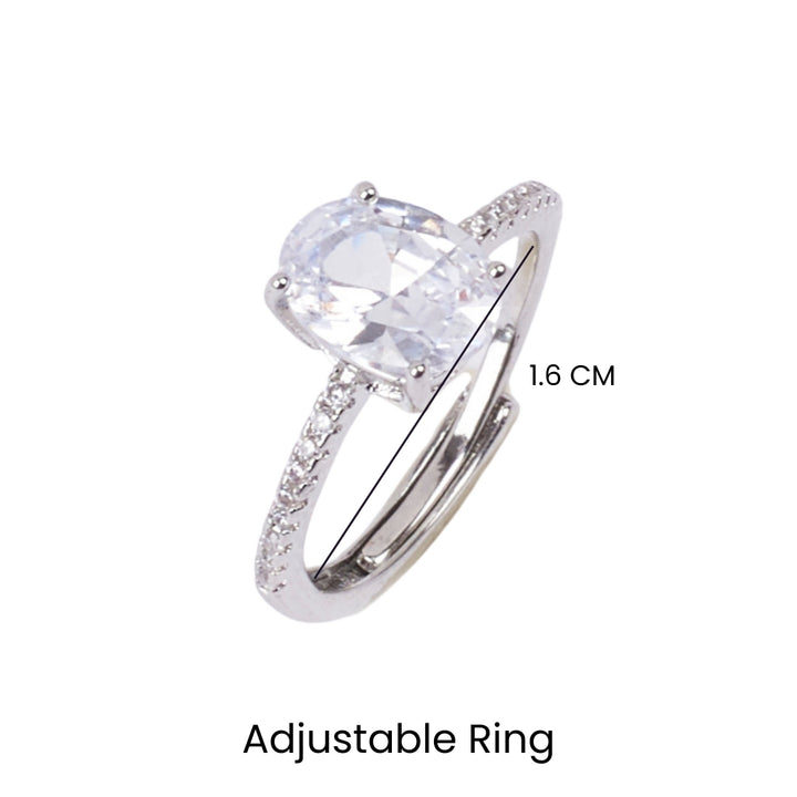 Cora Solitaire Silver Ring