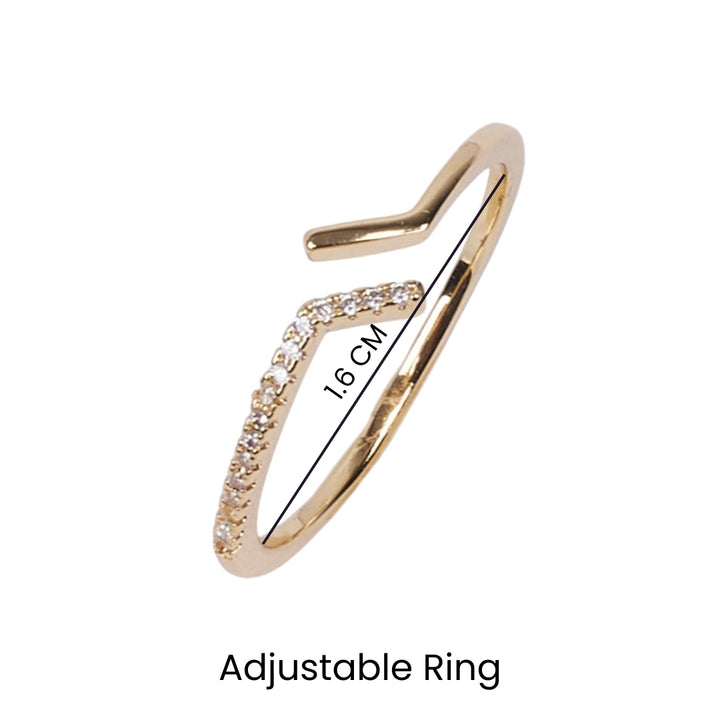 Coralie Break Studded Gold Ring - Salty Accessories