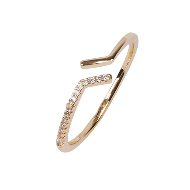 Coralie Break Studded Gold Ring - Salty Accessories