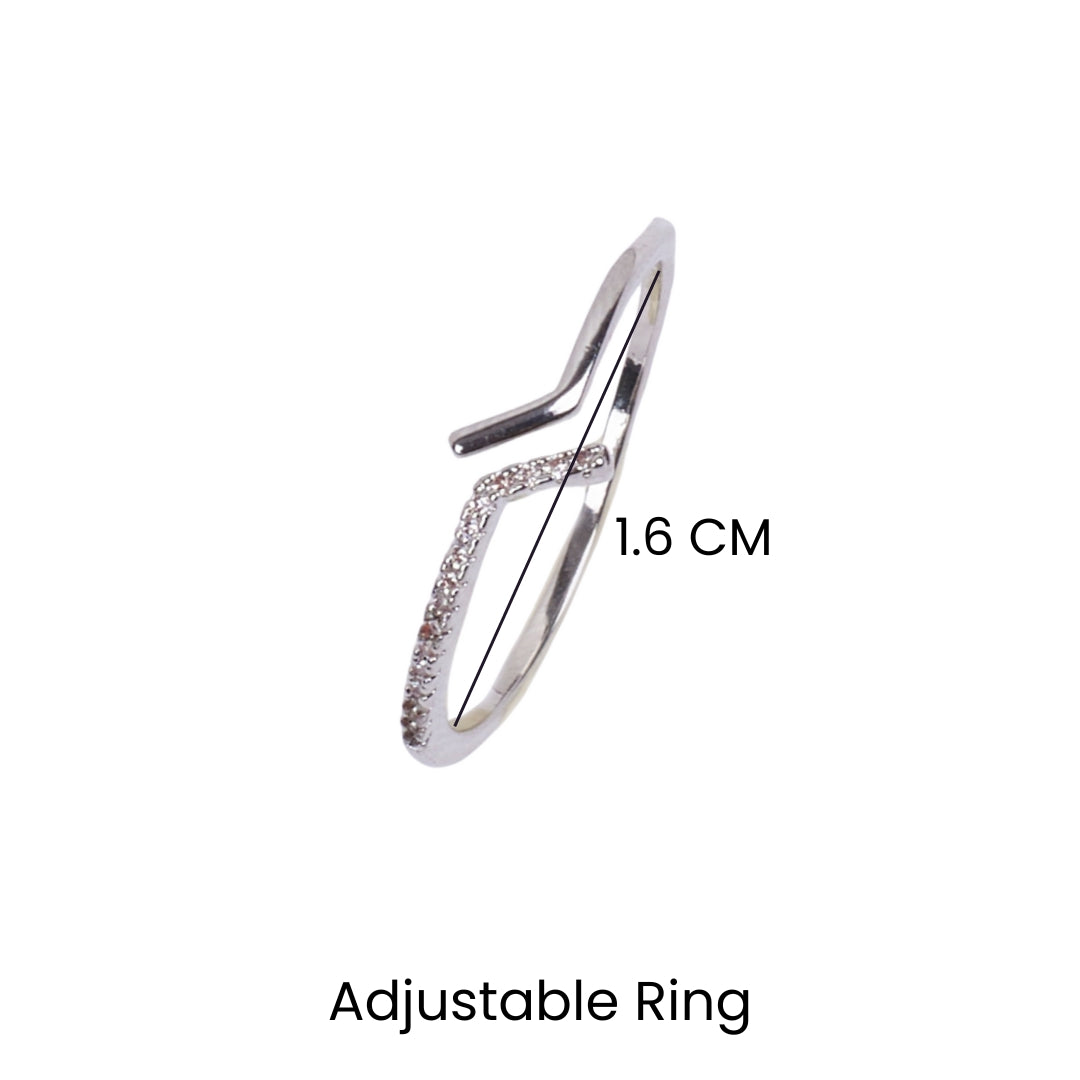 Coralie Break Studded Silver Ring - Salty Accessories