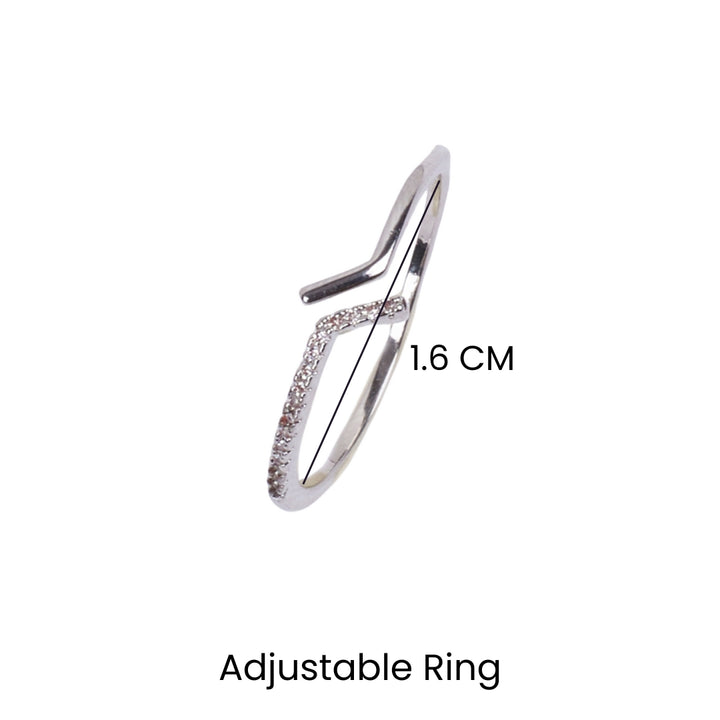 Coralie Break Studded Silver Ring - Salty Accessories