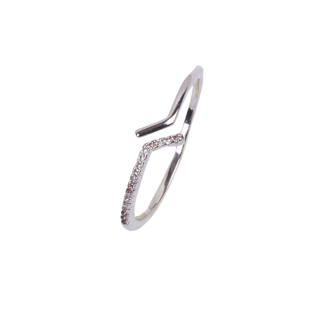 Coralie Break Studded Silver Ring - Salty Accessories