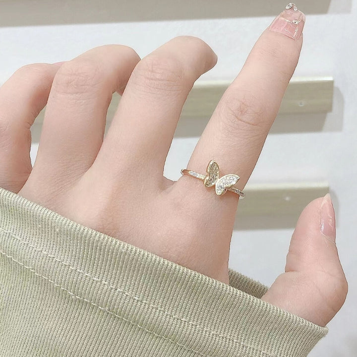 Hollis Studded Butterfly Gold Ring