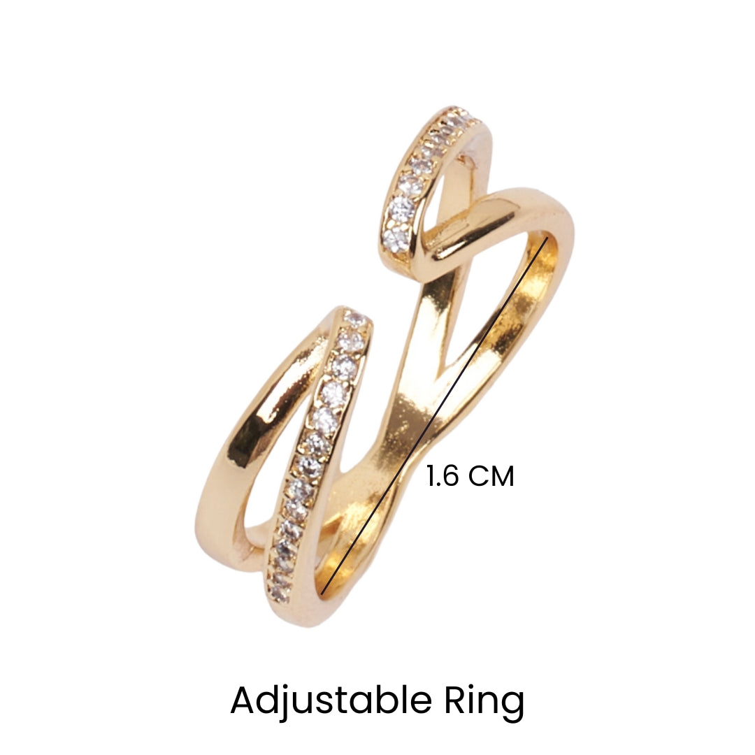 Shava Studded Gold Ring - Salty Accessories