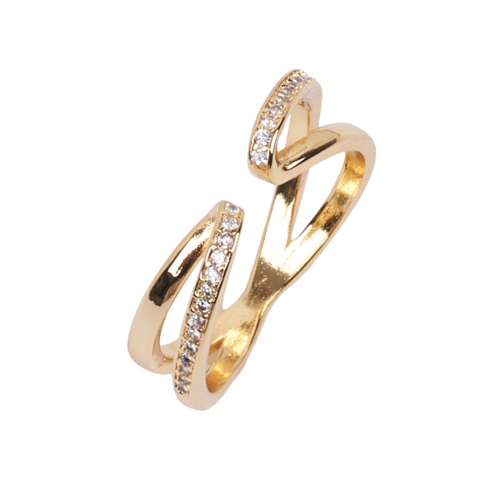 Shava Studded Gold Ring - Salty Accessories