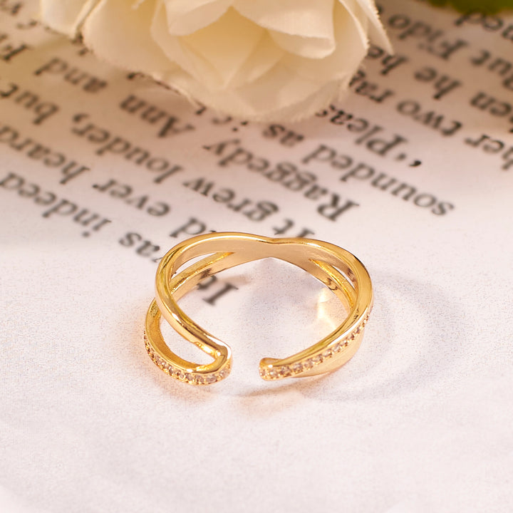 Shava Studded Gold Ring - Salty Accessories