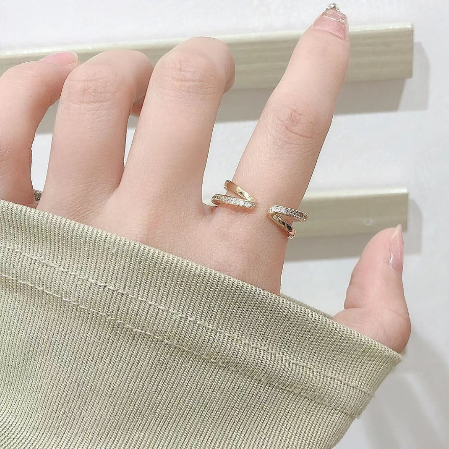 Shava Studded Gold Ring - Salty Accessories
