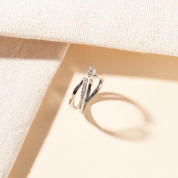 Shava Studded Silver Ring