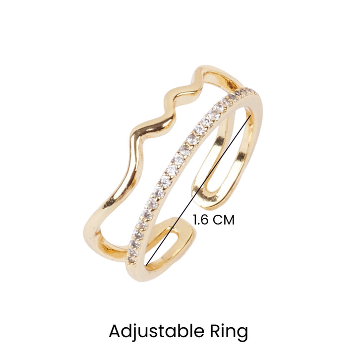 Soft Studded Crown Gold Ring - Salty Accessories