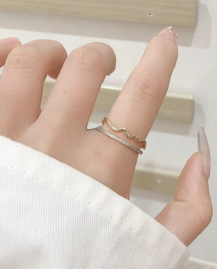 Soft Studded Crown Gold Ring - Salty Accessories