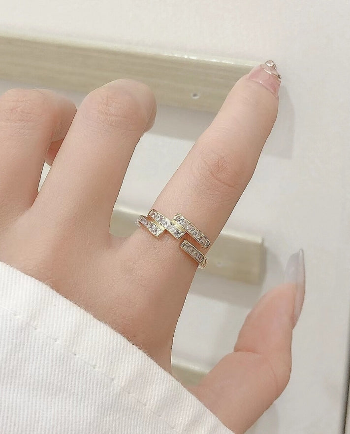 Ethereal Studded Gold Ring