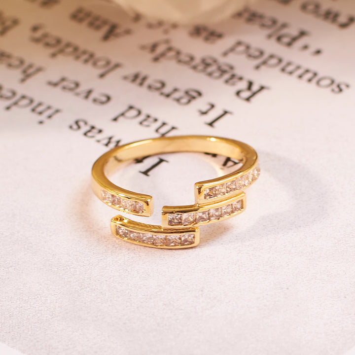 Ethereal Studded Gold Ring