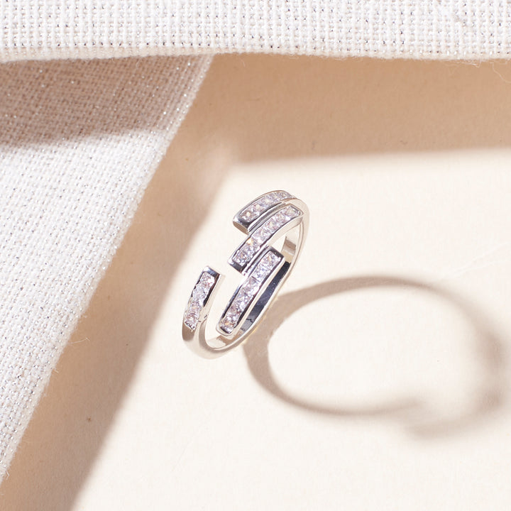 Ethereal Studded Silver Ring