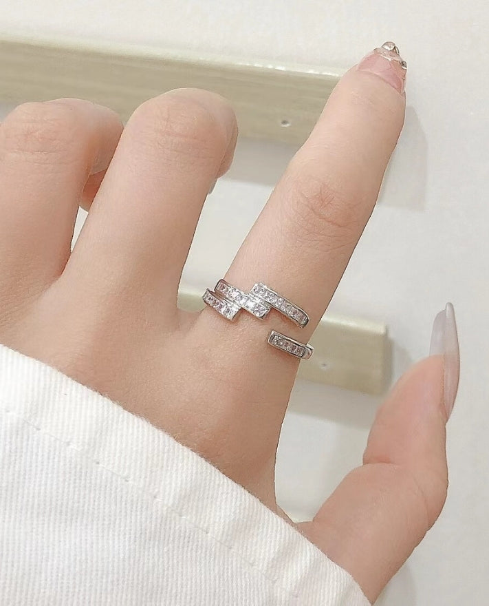 Ethereal Studded Silver Ring - Salty Accessories