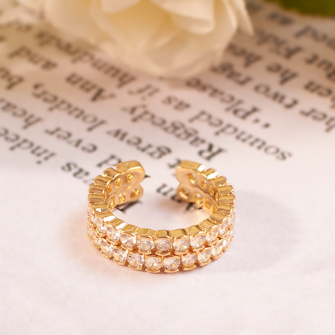 Studded Elegance Gold Ring - Salty Accessories