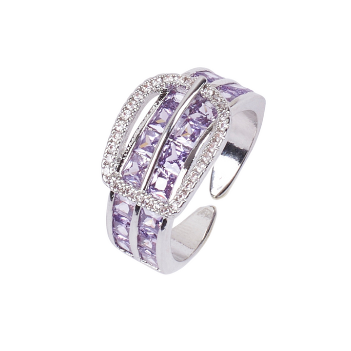 Cherish Crystal Silver Ring - Salty Accessories