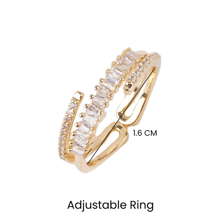 Amaris Tennis Gold Ring - Salty Accessories