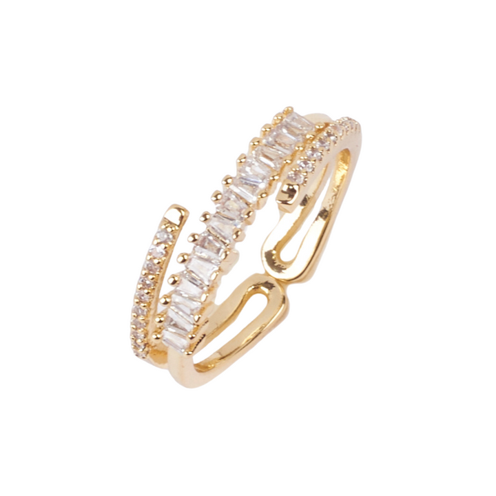 Amaris Tennis Gold Ring - Salty Accessories