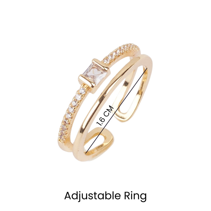 Sadie Solitaire Gold Ring - Salty Accessories