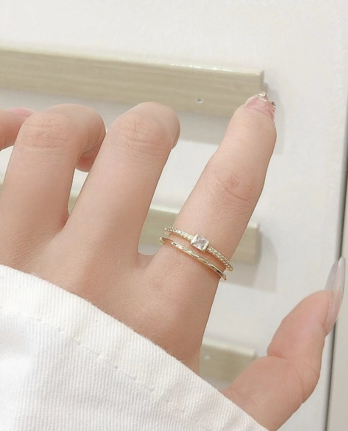 Sadie Solitaire Gold Ring - Salty Accessories