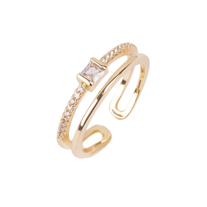 Sadie Solitaire Gold Ring - Salty Accessories