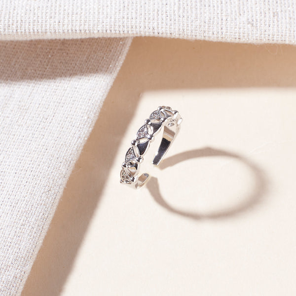Juno Studded Silver Ring