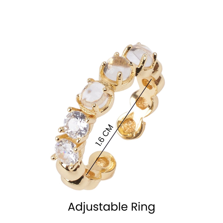 Dew Few Tennis Gold Ring