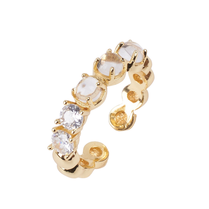 Dew Few Tennis Gold Ring