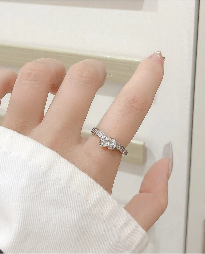 Tight Bond Studded Silver Ring - Salty Accessories